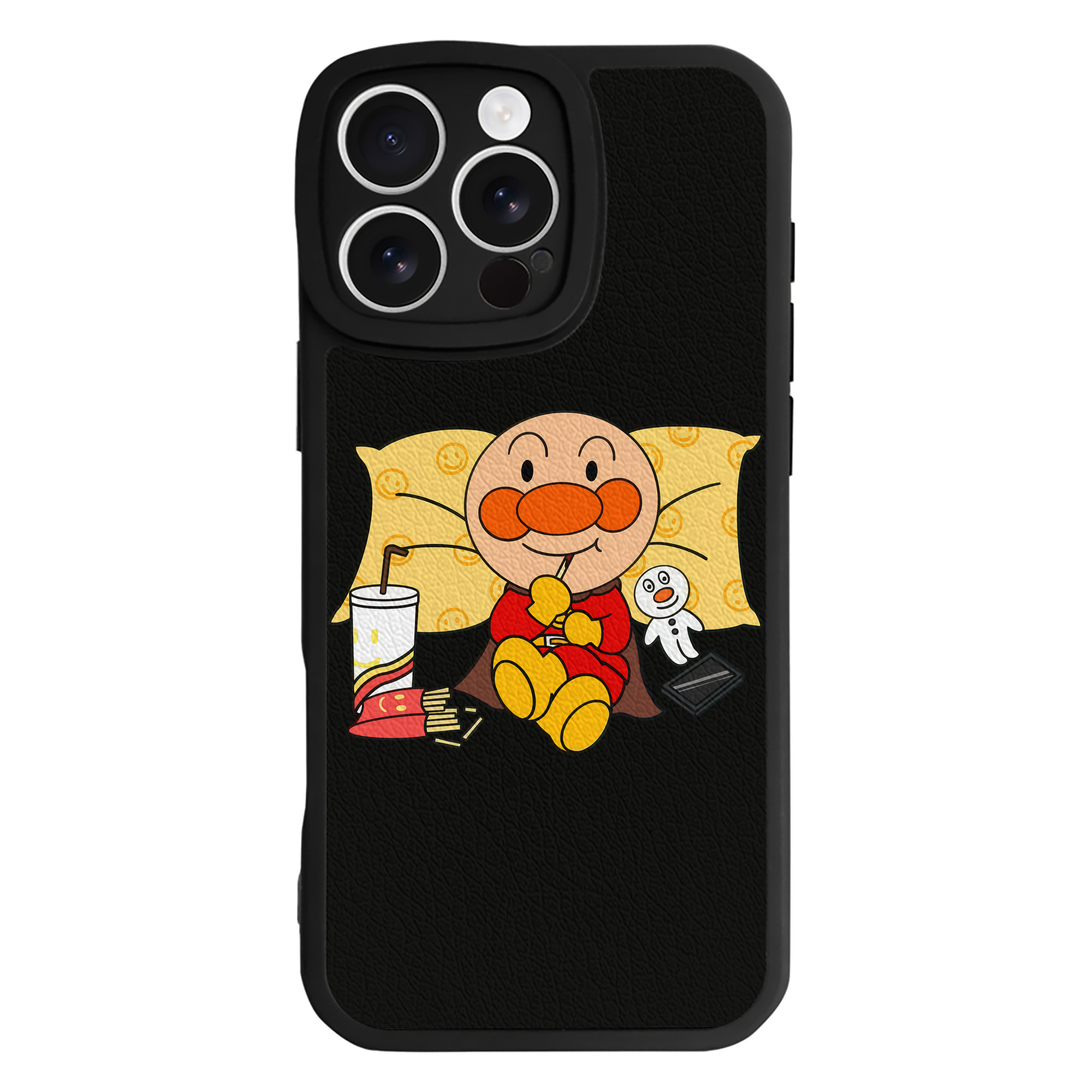 （画像用） アンパンマン Anpanman 【iPhone 16シリーズ対応】シリコンスマホケース（レザー調） 材質：シリコン